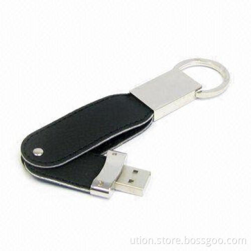 Leather USB Flash Memory with 1 to 16GB Flash Memory Capacity and Free Samples are Available